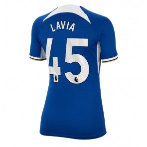 Chelsea Romeo Lavia #45 Replika Hjemmebanetrøje Dame 2023-24 Kortærmet